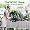 Cedar Raised Planter Box with Storage Shelf,Wooden Elevated Garden Bed with Legs,Mobile Outdoor Raised Beds for Vegetable/Flower,Backyard&Patio Use - 4 of 4
