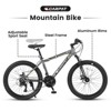 INFURNIC Bicycles 24 Inch Mountain Bike with Shimano 21 Speeds and Dual Disc Brakes for Teens, Gray, 56.3"*7.88"*28.35" - 2 of 4