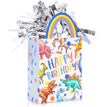 Blue Panda 6 Packs Dinosaur Gift Bag Balloon Weights, Birthday Party Decorations, 6oz