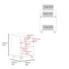 FM Furniture,Newriver Nightstand with 1 Door and 1 Drawer , Wengue - 2 of 4