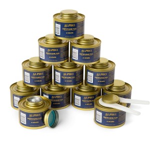 Alpha Living 6 Hour Chafing Fuel - Luxe Edition - Liquid Safe Fuel with Wick & Lid Opener for Chafing Dish Lux Events (12 Pack) - 1 of 1