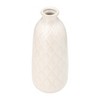 Sagebrook Home Ceramic Vase Contemporary Plaid Textured Vase For Floral Arrangements Decorative Table Accent - 2 of 4
