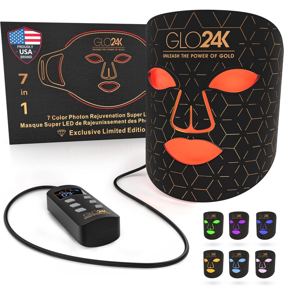 GLO24K 7 Color LED Photon Rejuvenation Super Face Mask