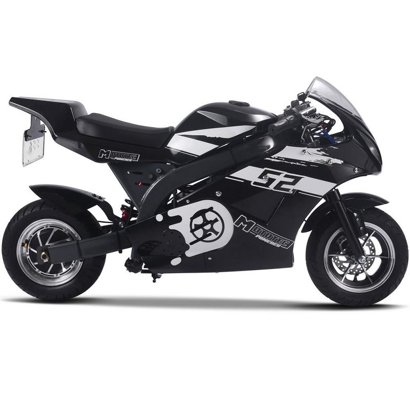 MotoTec 1000w 48v Electric Superbike Black, 5 of 8