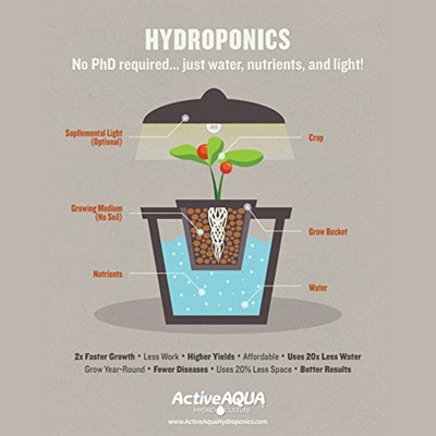 Active Aqua Silver 240 GPH Hydroponic Air Pump with 4 Outlets