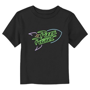 Toy Story Pizza Planet Neon Sign  T-Shirt - Black - 2T - 1 of 3