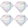 The Wine Savant Iridescent Diamond Shaped Whiskey & Wine Glasses, Unique Design & Beautiful Addition to Home Bar - 4 pk - 2 of 4