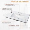 VINGLI Bathroom Vanity with Ceramic Sink, 30 Inch White Bathroom Sink Cabinet Combo, Restroom Basin Cabinet with 2 Doors - 4 of 4