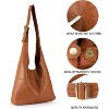 Hobo Bags Purse for Women Ultra Soft Foldable Shoulder Slouchy Handbags with Cosmetic bag - 4 of 4
