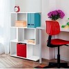 INFURNIC Decorative Bookshelf Three Tier Storage Unit Compact Size Modern Grid Minimalist Design for Living Room, White, 23.6"*9.5"*44" - 3 of 4