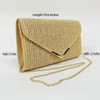 FATMOON Straw Clutch Purses Women Summer Straw Beach Bag Trendy Envelope Evening Clutch Handbags for Formal Party Wedding - 3 of 4