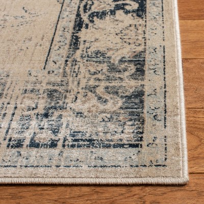 Hand-Knotted Elegance Stone Blue Viscose Area Rug, 5'3" x 7'6"