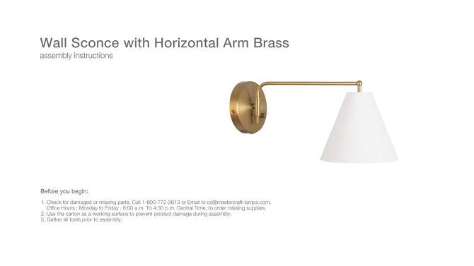 Wall Sconce with Horizontal Arm Brass - Threshold&#8482; designed with Studio McGee, 2 of 6, play video