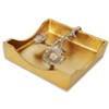 Classic Touch Gold Square Napkin Holder With Flower Design - 3 of 3