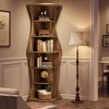 MOEPISY 73.2inch Tall Corner Bookcase, Farmhouse 6-Tier Corner Shelf for Small Space - 2 of 4