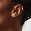 Black Bow Jewelry 6mm Diamond Cut Puffed Circle Post Earrings in 14k Yellow Gold - 3 of 4