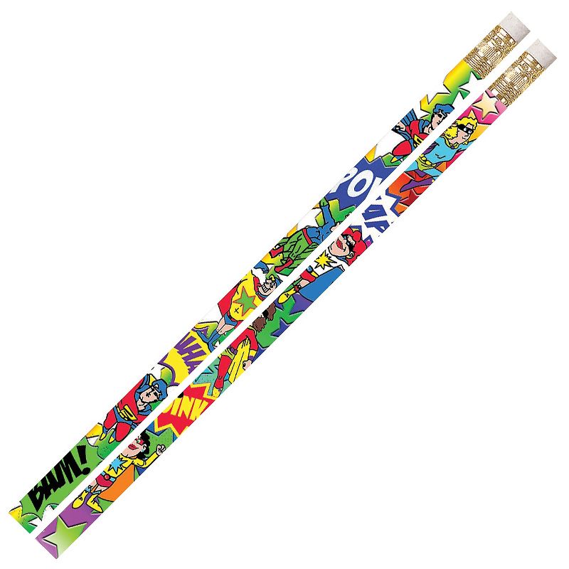 Musgrave Pencil Company Super-Duper Heroes Motivational Pencil #2 Lead 12/Pack 12 Packs (MUS2539D-12, 2 of 3