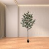4ft Artificial Eucalyptus Tree,Fake Eucalyptus Plant with Planter, Green Silver Dollars Silk Leaves Faux Tree for Home Office Living Room Floor Decor - 3 of 4