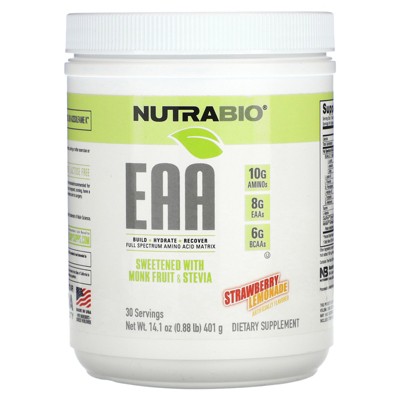 NutraBio EAA, Strawberry Lemonade, 0.88 lb (401 g)