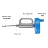 Unique Bargains Stainless Steel Flexible Durable Toilet Bathtub Drain Auger - 3 of 4
