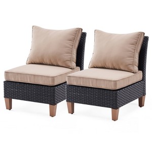 NAYSAYE Patio Chaise Lounges Small Sectional Set with Cushions for Garden and Balcony

, Beige, 23.8"*30"*30.8" - 1 of 4