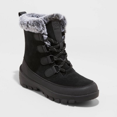 all black winter boots