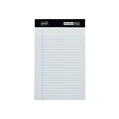 Staples Notepads 5" x 8" Narrow White 100 Sheets/Pad 6 Pads/Pack (13770) 398211