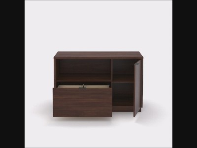 Palo Alto Spiced Mahogany Impact Resistant Office Credenza