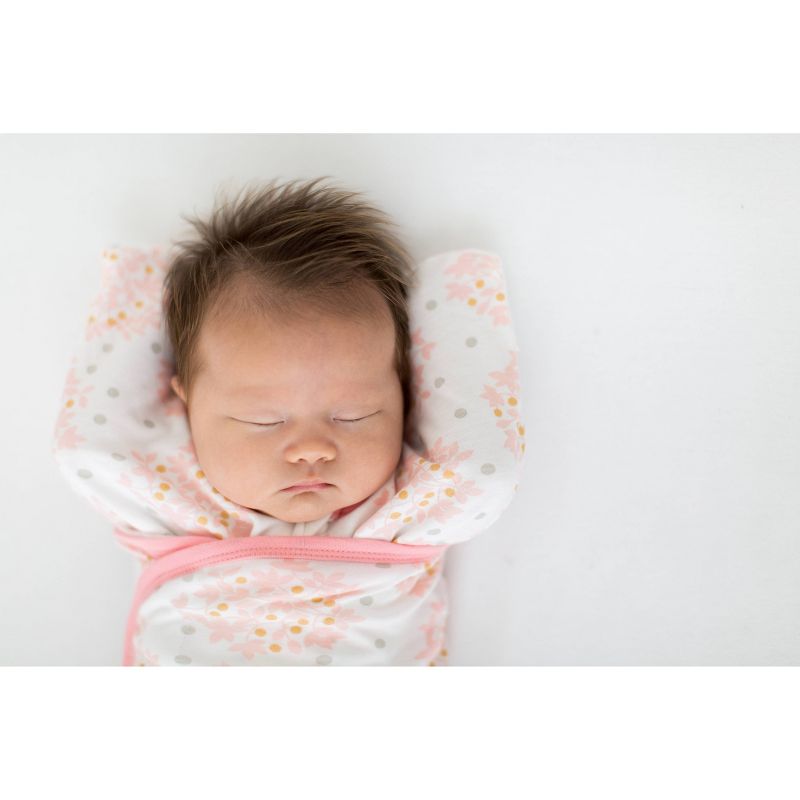 SwaddleDesigns Omni Swaddle Sack Swaddle Wrap - Pink Heavenly Floral - S - 0-3 Months, 4 of 7