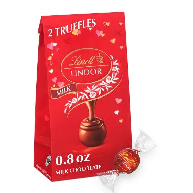 Lindt Lindor Valentine's Milk Chocolate Truffles Candy - 0.8oz