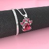 Maya's Grace Birthstone Paw Print Pendant Necklace, Rhinestone Gemstone, Pendant Necklace for Women - 2 of 4