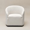 KINWELL Boucle Upholstered Swivel Barrel Accent Armchair - 3 of 4
