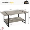 2-Tier Coffee Tables for Living Room, 41" Rectangular Coffee Table Center Tea Tables with Sturdy Frame - 3 of 4