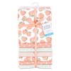 Hudson Baby Infant Girl Cotton Poly Flannel Receiving Blankets Bundle, Sweet Peach, One Size - image 2 of 4