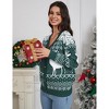 Coolmee Ugly Christmas Cardigan Sweaters for Women V Neck Button Down Sweaters Open Front Knit Cardigan Funny Sweater - 4 of 4