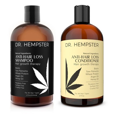 Dr. Hempster Anti Hair-Loss Biotin Shampoo and Conditioner Bundle with Hemp Seed Oil - 17oz Bottles