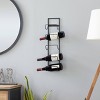 Industrial Metal Wall Wine Rack Black - Olivia & May - 2 of 4