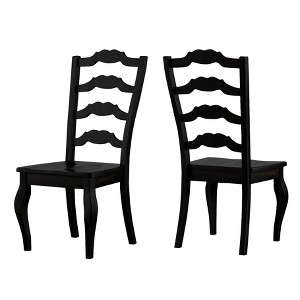 South Hill French Ladder Back Dining Chair (Set Of 2) - Antique Black - Inspire Q