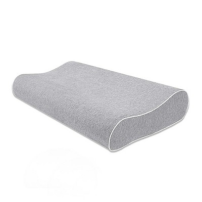 Mugetu Gel Filled Memory Foam Pillow-Neck Support for Back and Side Sleepers - Gray