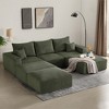 Gericco 113" Boneless Sectional Cloud Couch Sofa Bed for Living Room, Modular Modern Lounge 3 Seater Couches with Chaise, No Assemble - 3 of 4
