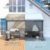 ALAULM 10’ x 24’ Wall Mount Gazebo Outdoor Pergola, Lean to Gazebo Canopy Awnings with Sloped Roof and Steel Frame - 4 of 4