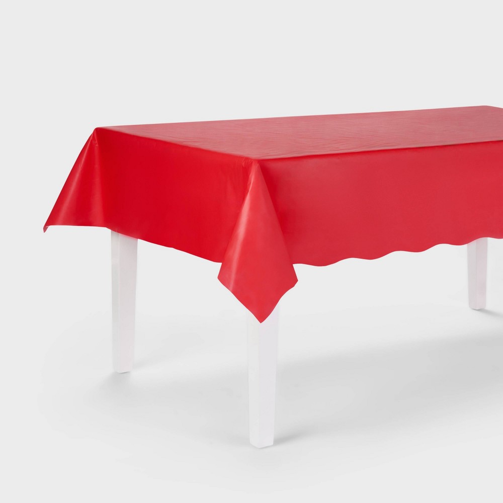 Christmas Red Tablecover - Spritz™ 2 count 4 pack 