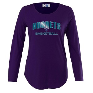 NBA Charlotte Hornets Women's Long Sleeve Crew Neck Fashion T-Shirt - 1 of 4