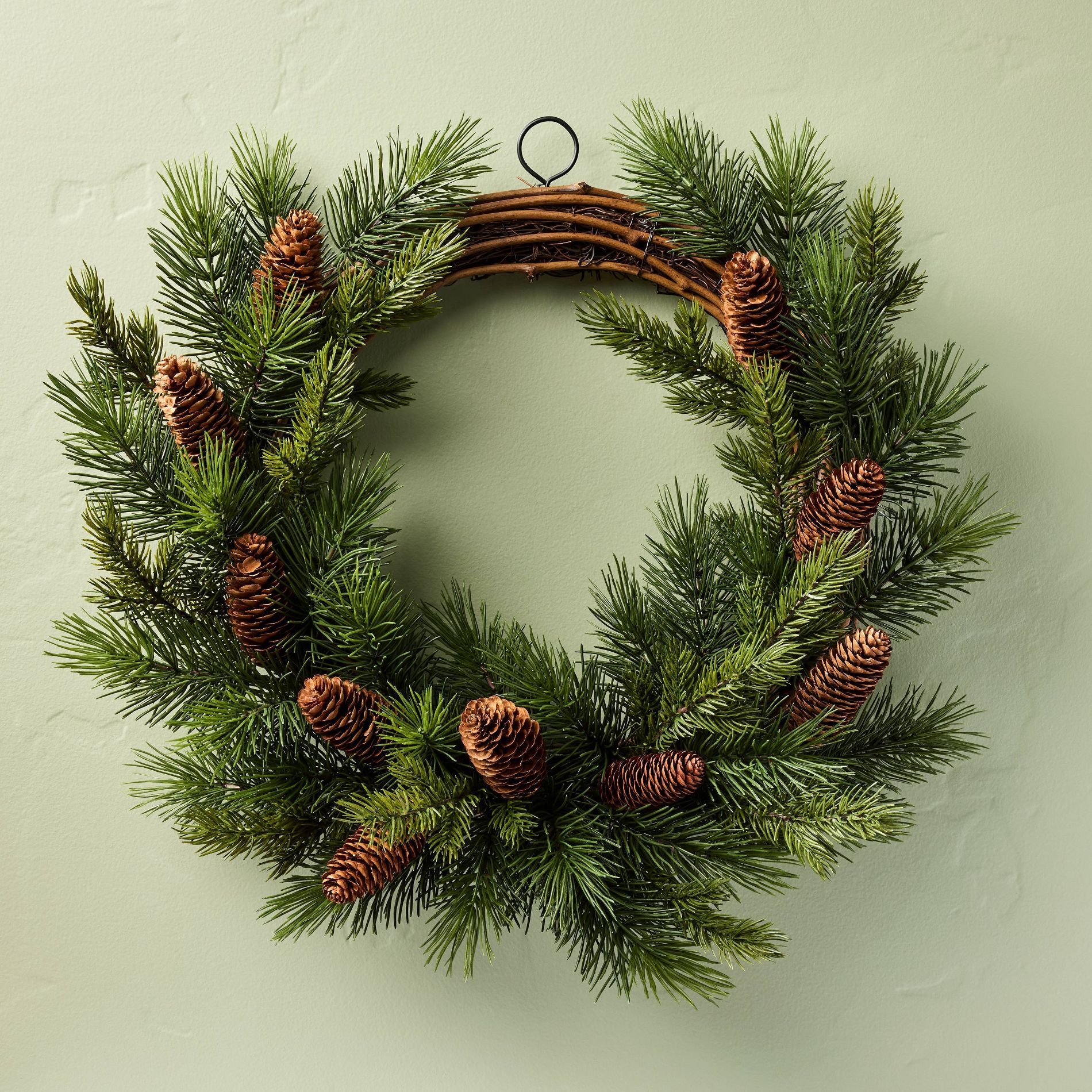 Pine and Pinecone Asymmetrical Wreath - Hearth & Hand™ with Magnolia