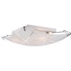 Possini Euro Design Lattice Modern Ceiling Light Semi Flush Mount Fixture 16 1/2" Wide Chrome 4-Light Square Frosted Glass for Bedroom Kitchen Hallway - 3 of 4