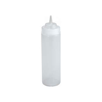 Winco Wide-Mouth Squeeze Bottle, Plastic, Clear