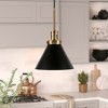 Hudson and Canal 8.5" Wide Pendant with Metal Shade - 2 of 4