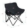 Sevobal Outdoor Portable Chairs 2PCS Folding Camping Chair Set with Side Pocket and Carry Bag for Patio Lawn Garden Deck, Black, 16.5"*20.1"*25.6" - 3 of 4