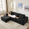 108" Modern Sofa Couch, 3 Seater Upholstered L Shaped Sofa with Pillows, Deep Seat Sofa, No Assembly Required - 2 of 4
