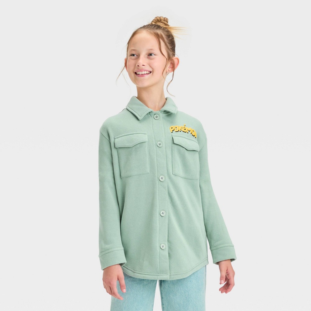 Girls' Pokémon Jacket - Green XL